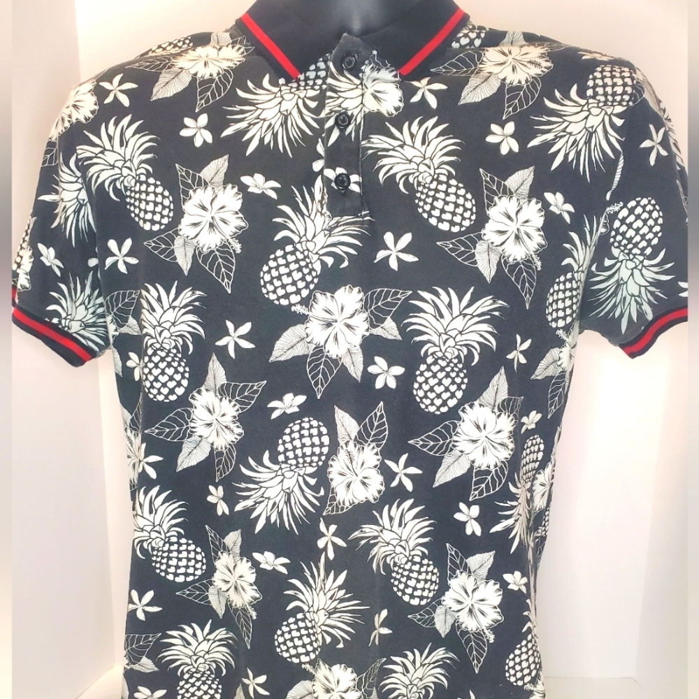 Forever 21 Hawaiian Pineapple Polo